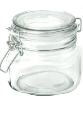 Mainstays Kitchen Storage 17-Ounce Clear Glass Lock Lid Jar