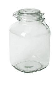 Mainstays Kitchen storage 106OZ Clear Glass Lock Lid Jar