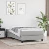 Box Spring Bed with Mattress Light Gray 39.4"x79.9" Twin XL Fabric