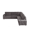 110-Inch Oversized Corduroy Corner Sofa,L Shaped Corner Couch with two storage spaces,USB port & T-pyce port and Cup-holder