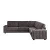 110-Inch Oversized Corduroy Corner Sofa,L Shaped Corner Couch with two storage spaces,USB port & T-pyce port and Cup-holder