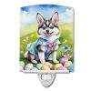 NEW Alaskan Klee Kai Easter Egg Hunt Ceramic Night Light Compact, UL-Certified, Ideal for Bedroom, Bathroom, Nursery, Hallway, Kitchen, 6x4x3