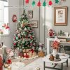 6 Feet Pre-Lit Artificial Christmas Tree with 350 LED Lights