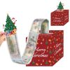 Christmas Money Box for Cash Gift Pull with Christmas Tree Card and Transparent Bags Surprise Money Holder Cash Gift Xmas Money Pull Box for Christmas