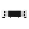 ON-TREND Modern TV Stand with 34.2" Non-heating Electric Fireplace, High Gloss Entertainment Center with 2 Cabinets, Media Console for TVs up to 78"
