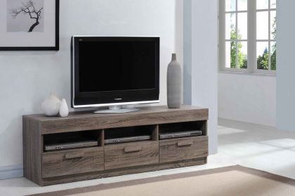 Alvin Rustic Oak Finish TV Stand