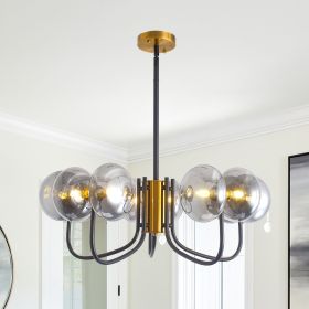 Black + gold + soot Modern LED Pendant Light Filament Ceiling Hanging Lamp for Kitchen Island Living Room Restaurant