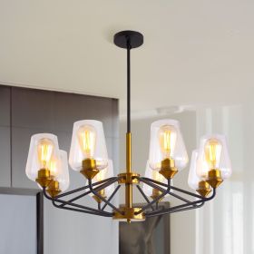 Iron + glass, Modern LED Pendant Light Filament Ceiling Hanging Lamp for Kitchen Island Living Room Restaurant