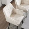Dining Chairs Set of 2, Upholstered Kitchen Chairs with Comfortable Seat, velvet Dining Chairs with Armrests, Easy to Assemble and Clean