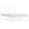 Metal Bed Frame without Mattress with Headboard White 59.1"x78.7"