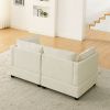 Comfy Cloud Couch loveseat with 2 Ottoman, Modern Chenille Love Seat Upholstered Modular Couch Sleeper for Living Room, Apartment, Studio