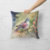 Pigeon Throw Pillow Machine Washable, Indoor Outdoor Decorative Pillow for Couch, Bed or Patio, 18Hx18W