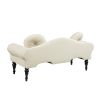 54"Width Modern Velvet Upholstered Loveseat Sofa Accent Bedside Entryway Bench Small Sofa 2 Seater Couch Settee for Living Room Bedroom Nail Head Trim