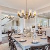 Iron + glass, Modern LED Pendant Light Filament Ceiling Hanging Lamp for Kitchen Island Living Room Restaurant
