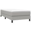 Box Spring Bed with Mattress Light Gray 39.4"x79.9" Twin XL Fabric