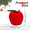 12Pcs Mini Christmas Apple Ornament 2.1in Foam Red Apple Ball Ornament Pendants Xmas Tree Hanging Decorations for Holiday Party Supplies