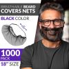 Black Disposable Beard Nets for Men Food Service