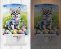 NEW Alaskan Klee Kai Easter Egg Hunt Ceramic Night Light Compact, UL-Certified, Ideal for Bedroom, Bathroom, Nursery, Hallway, Kitchen, 6x4x3