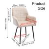 Dining Chairs Set of 2, Upholstered Kitchen Chairs with Comfortable Seat, velvet Dining Chairs with Armrests, Easy to Assemble and Clean