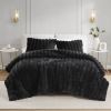 Ultrasoft Faux Fur Ribbed Comforter Set Full/Queen