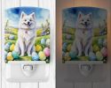 NEW American Eskimo Easter Egg Hunt Ceramic Night Light Compact, UL-Certified, Ideal for Bedroom, Bathroom, Nursery, Hallway, Kitchen, 6x4x3