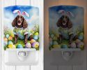 NEW American Water Spaniel Easter Egg Hunt Ceramic Night Light Compact, UL-Certified, Ideal for Bedroom, Bathroom, Nursery, Hallway, Kitchen, 6x4x3