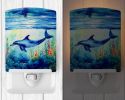 NEW Dolphin Ceramic Night Light Compact, UL-Certified, Ideal for Bedroom, Bathroom, Nursery, Hallway, Kitchen, 6x4x3, Multicolor