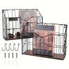 Two wall hanging baskets, hook brackets, wall mesh accessories photo wall display, suitable for Christmas decoration in living rooms, offices