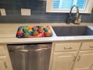 Colorful Pineapples Dish Drying Mat Absorbent Dish Drying Mat Pad for Kitchen Counter Dish Drainer Mat for Countertop, 14 x 21", Multicolor