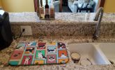 Lots of Siberian Husky Dish Drying Mat Absorbent Dish Drying Mat Pad for Kitchen Counter Dish Drainer Mat for Countertop, 14 x 21", Multicolor