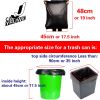US 100pcs Black Disposable Clean Garbage Bags Not Leak Bulk Plastic Home Kitchen Office Saving Recycled Trash Bag Outdoor Travel Dinner Hotel Restaura