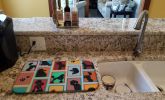 Lots of Black Standard Poodle Dish Drying Mat Absorbent Dish Drying Mat Pad for Kitchen Counter Dish Drainer Mat for Countertop, 14 x 21", Multicolor