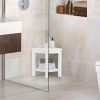 Heavy Duty Corner Shower Bench Stool with Storage Shelf for Shaving Legs
