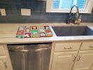 Lots of Bichon Frise Dish Drying Mat Absorbent Dish Drying Mat Pad for Kitchen Counter Dish Drainer Mat for Countertop, 14 x 21", Multicolor