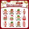 24Pcs Elves Christmas Tree Wooden Ornaments Candy Canes Design Ornament with Ropes Elf Snowman Soldier Santa Claus Penguin Gingerbread Decor for Home
