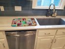 Lots of Boston Terrier Dish Drying Mat Absorbent Dish Drying Mat Pad for Kitchen Counter Dish Drainer Mat for Countertop, 14 x 21", Multicolor