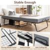 Folding Bed with Mattress, SPortable Foldable Bed with Storage Cover, SRollaway Bed for Adults with Memory Foam Mattress and Metal Frame