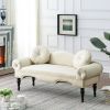 54"Width Modern Velvet Upholstered Loveseat Sofa Accent Bedside Entryway Bench Small Sofa 2 Seater Couch Settee for Living Room Bedroom Nail Head Trim