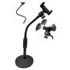5 Core Gooseneck Phone Holder Stand for Desk Table Flexible Arm with Anti-Skid Round Base
