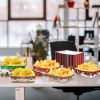 36Pcs Christmas Food Tray Santa Claus Snowflake Plates Xmas Snack Popcorn Paper Trays for Christmas Dinner Winter Party Supplies