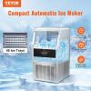 VEVOR 110V Commercial Ice Maker Machine 120-130LBS/24H with 33LBS Bin, Stainless Steel Automatic Operation Under Counter Ice Machine for Home Bar