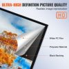 VEVOR Projector Screen Fixed Frame 130inch Diagonal 16:9 Movie Projector Screen 4K HD with Aluminum Frame Projector Screen Wall Mounted for Home Theat