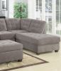 Living Room Sectional Waffle Suede Charcoal Color Sectional Sofa w Pillows Couch Tufted Cushion Contemporary (NO OTTOMAN)