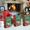 10 Pcs Christmas Candy Boxes Merry Christmas Santa Claus Xmas Tree Storybook Box Cookie Goodie Paper Treat Box for Christmas Gift Wrapping Holiday Par