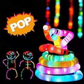 12 PCS Light up LED Pop Tubes;  Glow Sticks Necklaces & Bracelets Party Pack;  Glow in The Dark Party Favor Supplies Decoration for Halloween;  Weddin (type: 12-pcs)