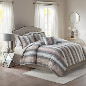4PC Faux Fur Comforter Set (Color: as pic)