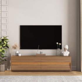 Floating TV Stand Wall Mounted with 16 Color LEDs,68" Modern TV Stand, Floating TV Cabinet Entertainment Center for 55 60 65 Inch TV,Wood (Color: as pic)
