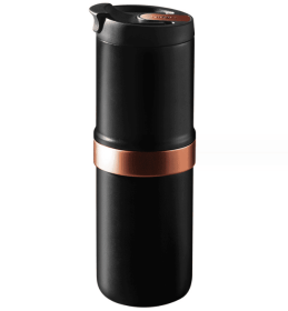 PSNKM03 Portable Electric All-in-One Coffee Machine Carrying Coffee Grinder No-Step Micro-Tuning Coffee 25 cups 25g Powder Tank Main Unit + Coffee Cup (PSNKM03: PSNKM03B)
