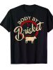 Body By Brisket BBQ Graphic T-Shirt, 100% Cotton, Crew Neck, Slight Stretch, Solid Color, Sports Style, Loose Fit, for Men and Women